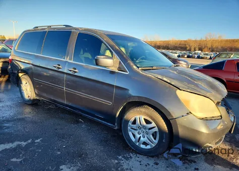 2006 Honda Odyssey Exl из США, поврежденный, VIN 5FNRL38776B034089